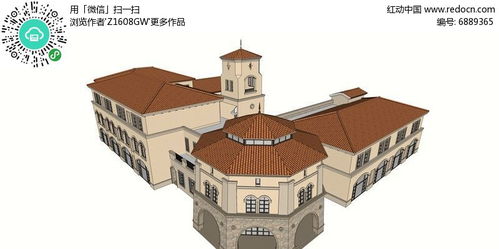 復古幼兒園3D建筑模型 在虛擬空間中喚醒童年的橙色記憶