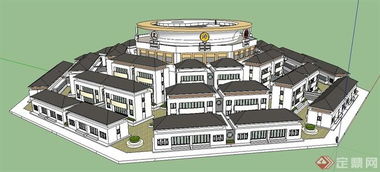 中式太極風別墅住宅 建筑模型中的動靜哲學