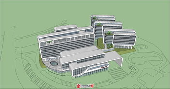 現代綜合醫療建筑SU模型效果圖精選 探索SketchUp吧精品庫的虛擬醫院設計
