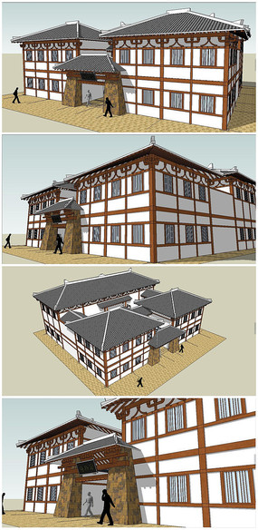 博物館建筑模型 SU模型與CAD圖的協同價值與建造美學